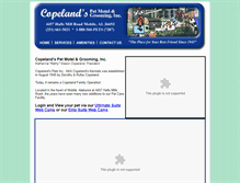 Tablet Screenshot of copelandspetmotel.com